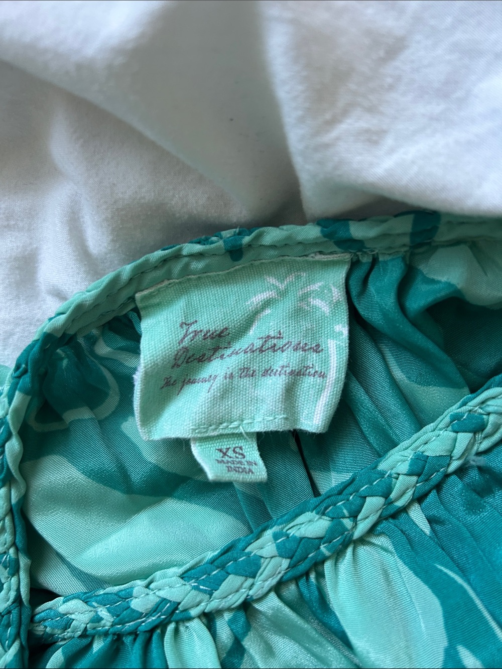 True Destinations Teal Tropical Maxi Dress - Picture 13 of 13